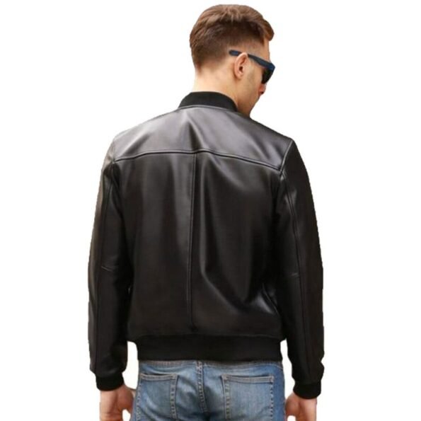 Men's Classic Bomber Leather Jacket4