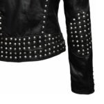 WOMEN’S ROCK METAL SPIKED STUDDED LEATHER JACKET4