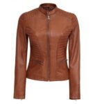 Women Fitted Leather Jacket4