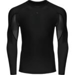 Men's BJJ Rash Guard Jiu Jitsu Compression Shirts Long Sleeve for MMA No GI Wrestling Grappling Sports Base Layer