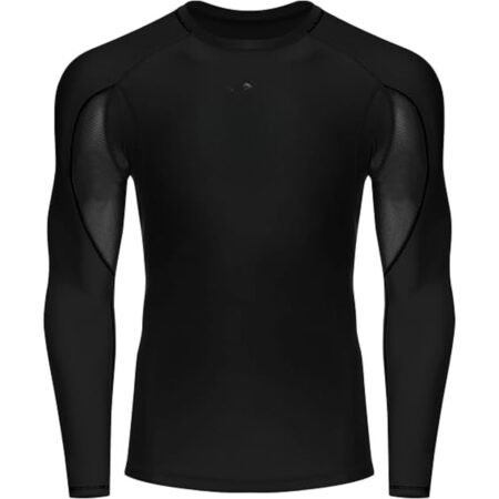 Men's BJJ Rash Guard Jiu Jitsu Compression Shirts Long Sleeve for MMA No GI Wrestling Grappling Sports Base Layer